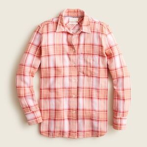J Crew Classic-fit shirt in blush tartan
